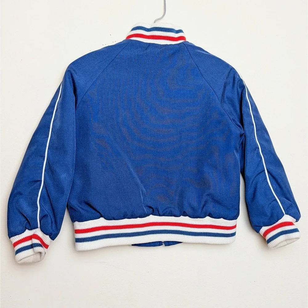 Vintage 60s Baseball Patch Super Star Home Run Bomber Jacket Toddler Size 3T-4T